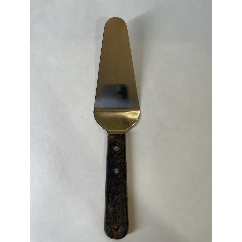 Vintage Dexter Stainless Pie Cake Server Walnut‎ Wood Handle W94852